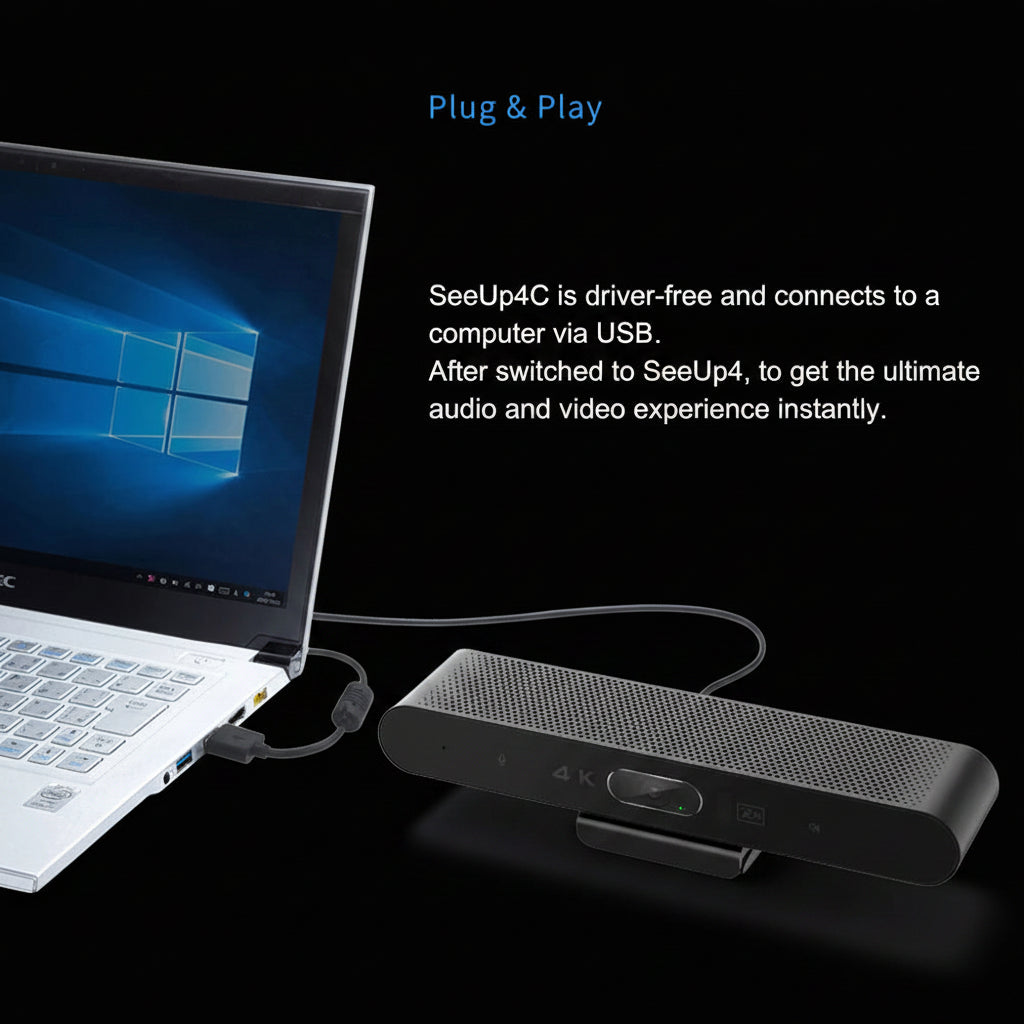 4k Video Webcam Camera  All in One Microphone Speakerphone
