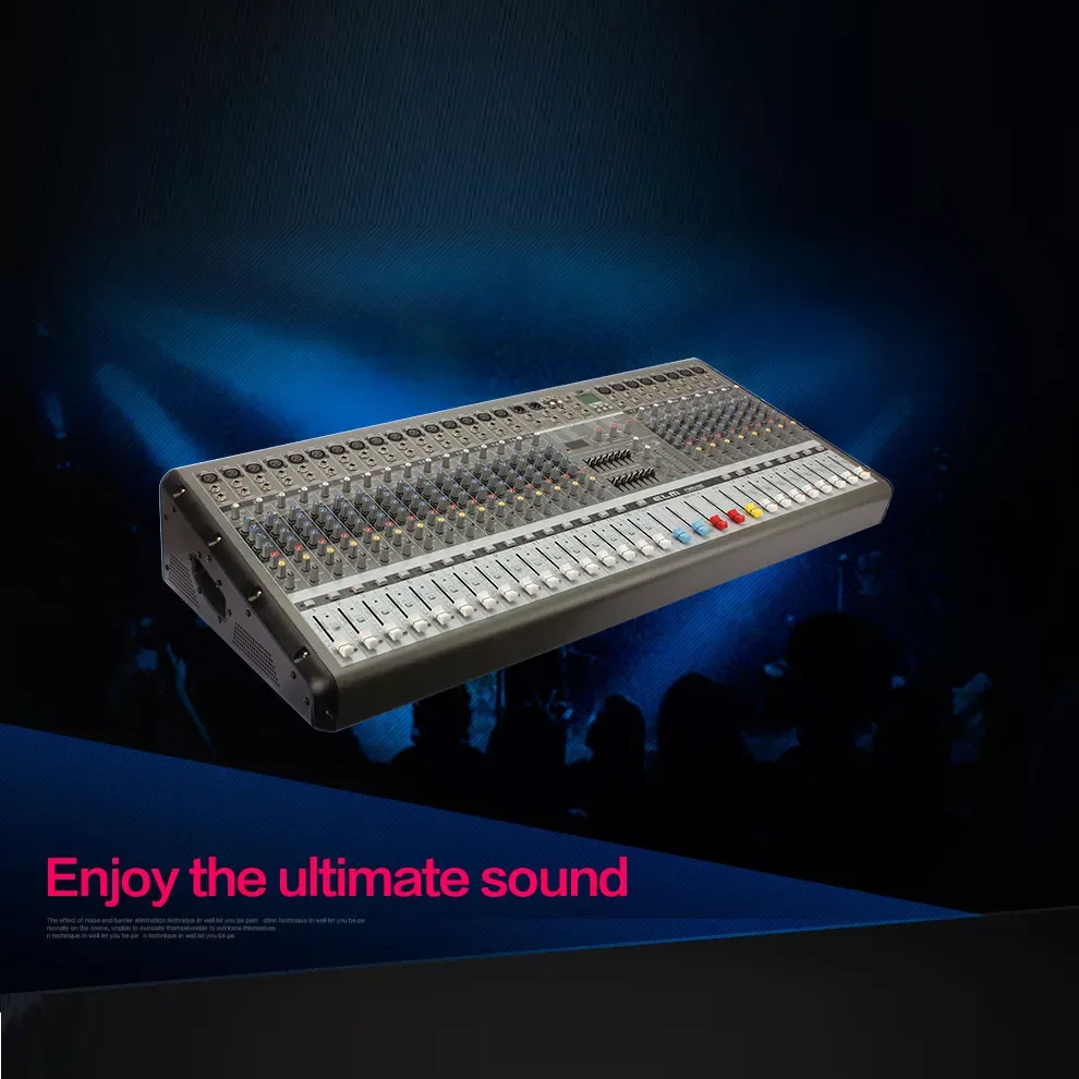 Professional 24 Channel 650w*2 Mixer USB Interface Controller Professional Digital Echo Mixer Power Amplifier - PMR2460