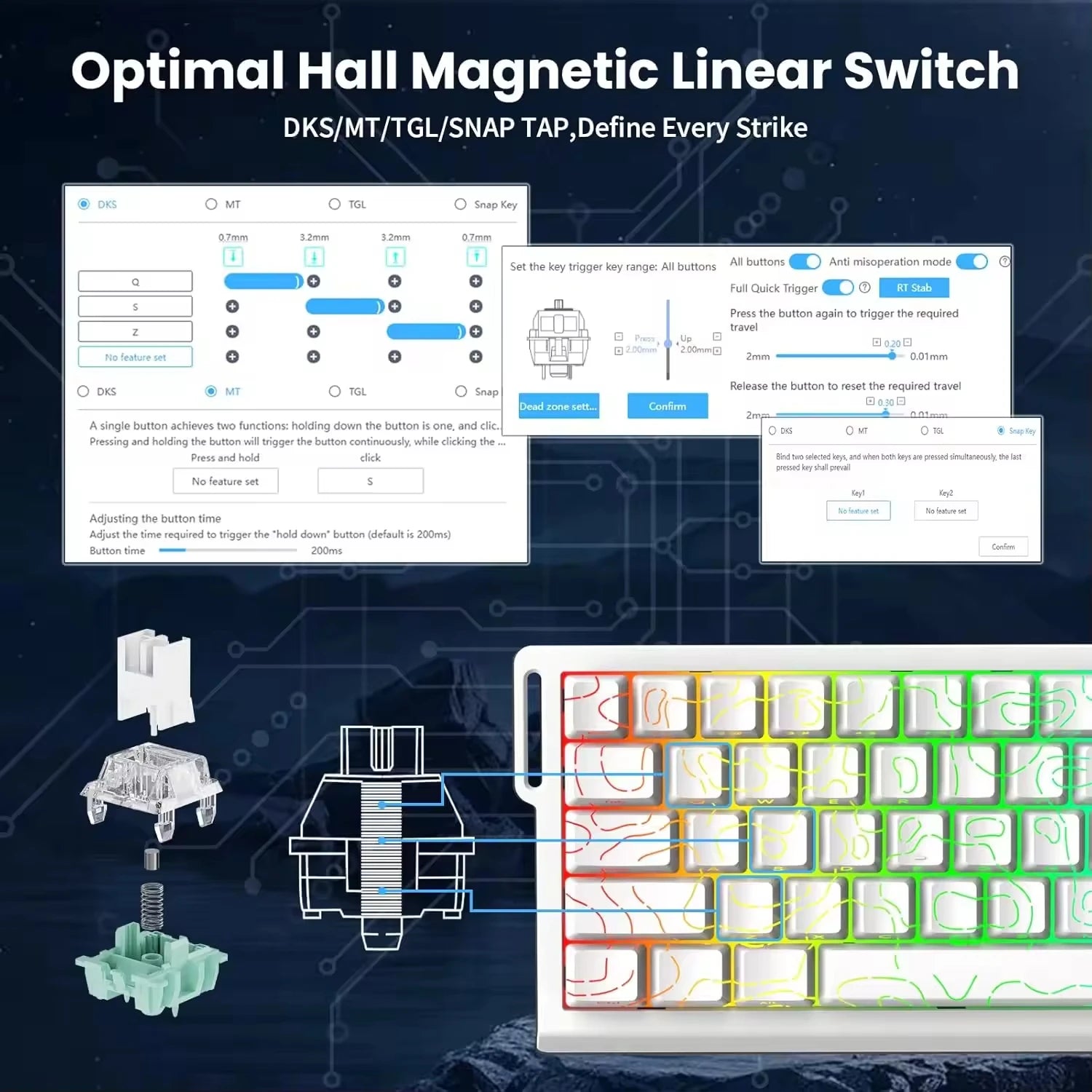 Attack Shark X68 Wired RGB 8KHz Gaming Keyboard