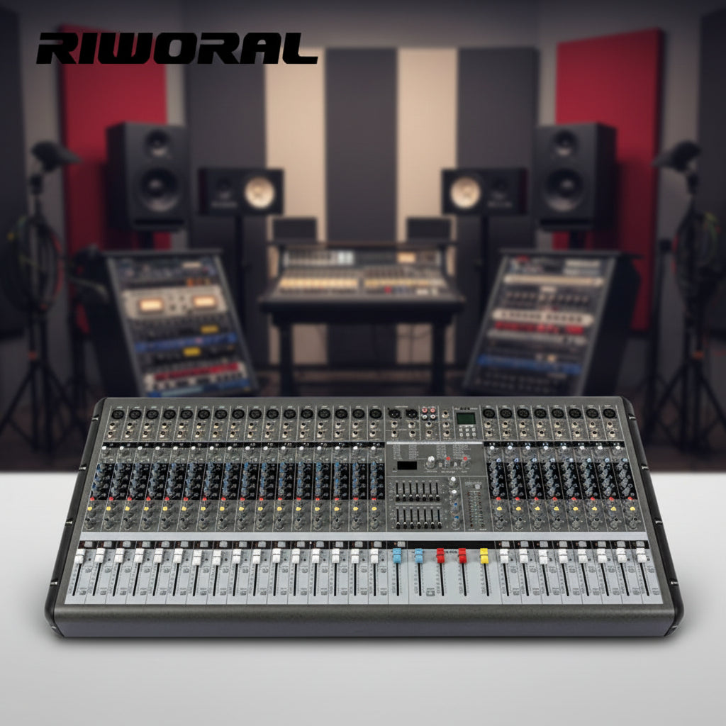Professional 24 Channel 650w*2 Mixer USB Interface Controller Professional Digital Echo Mixer Power Amplifier - PMR2460