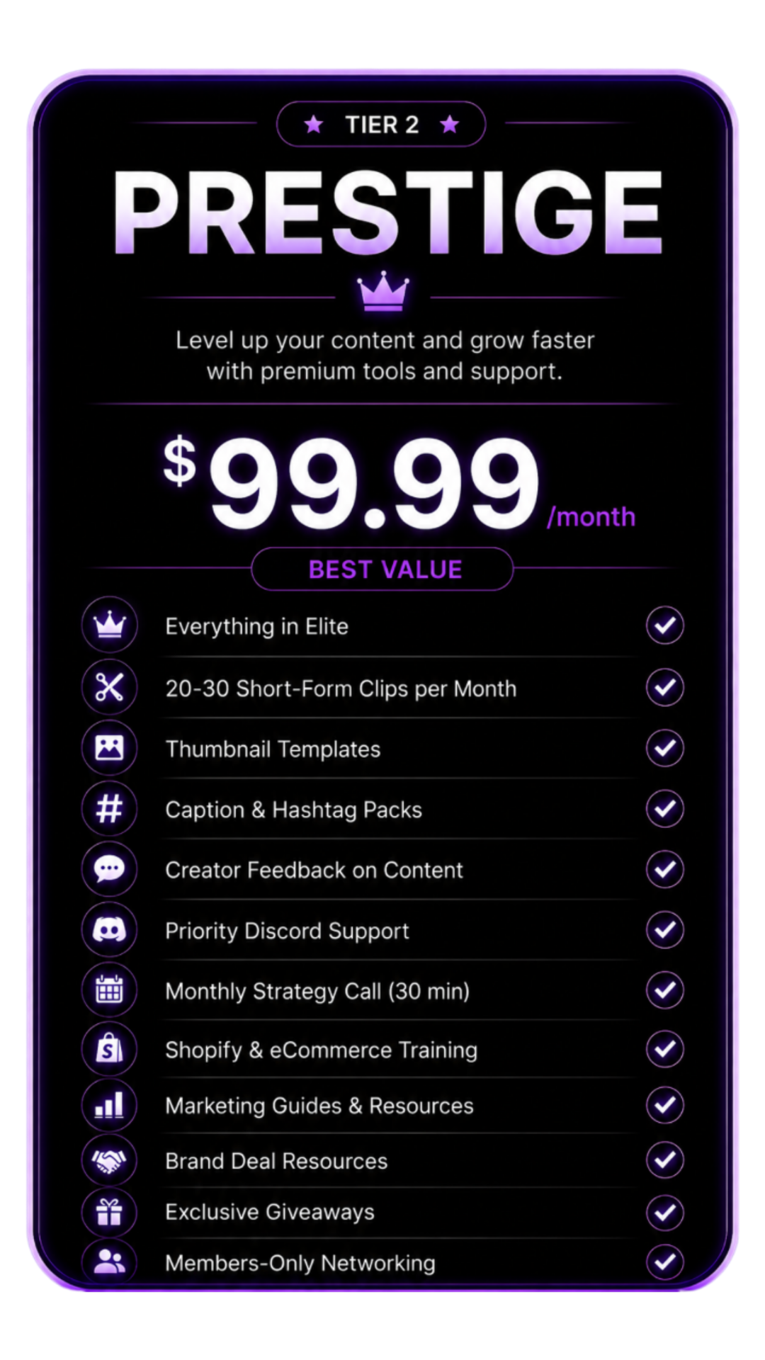 Prestige Membership