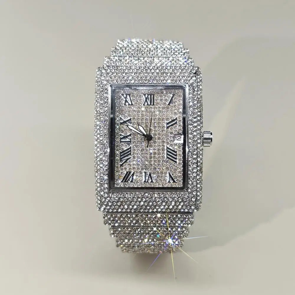 Tonneau Diamond Watch For Men