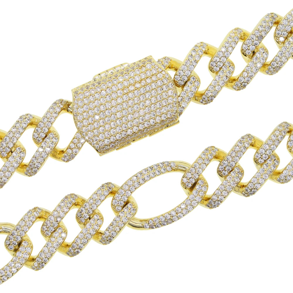Iced Out 19mm Big Heavy Cuban Chain Necklace