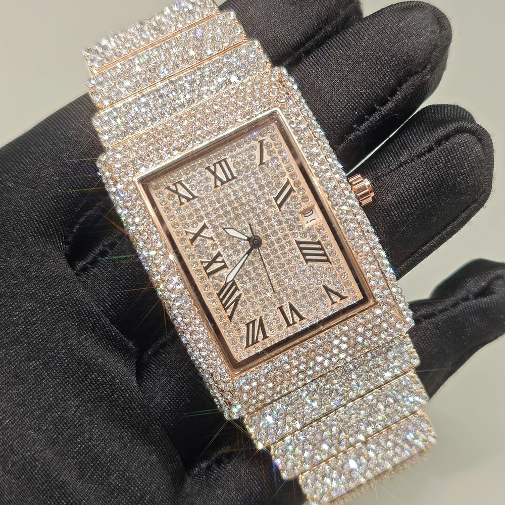 Tonneau Diamond Watch For Men