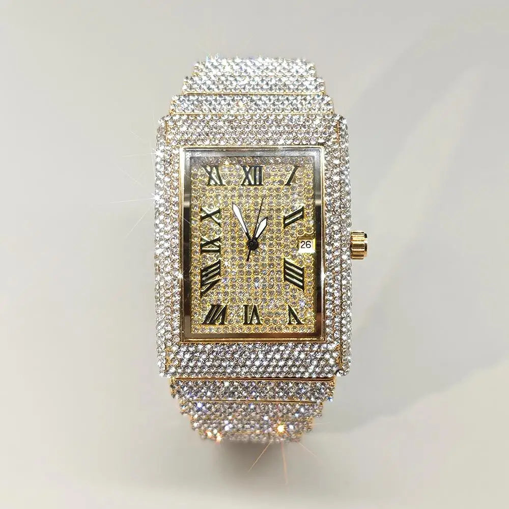 Tonneau Diamond Watch For Men