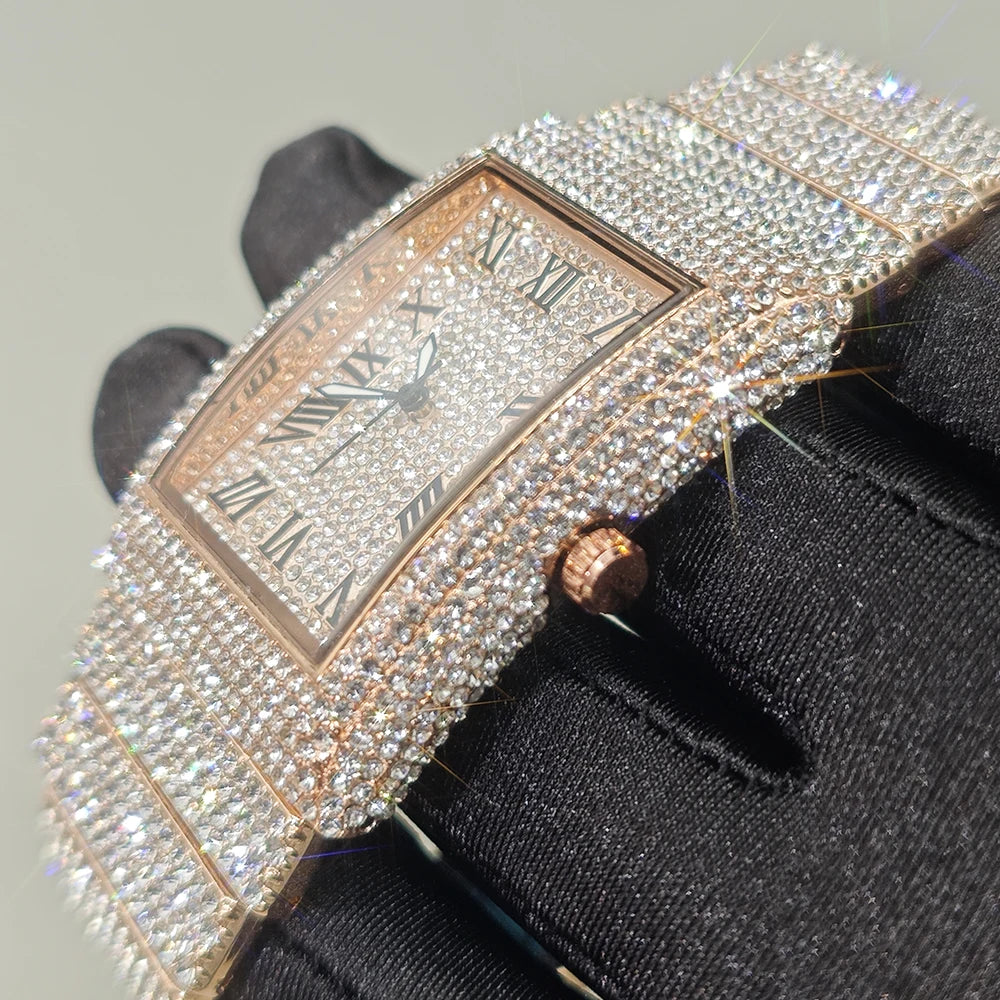 Tonneau Diamond Watch For Men