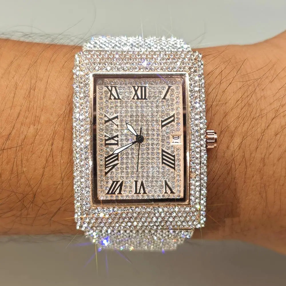 Tonneau Diamond Watch For Men